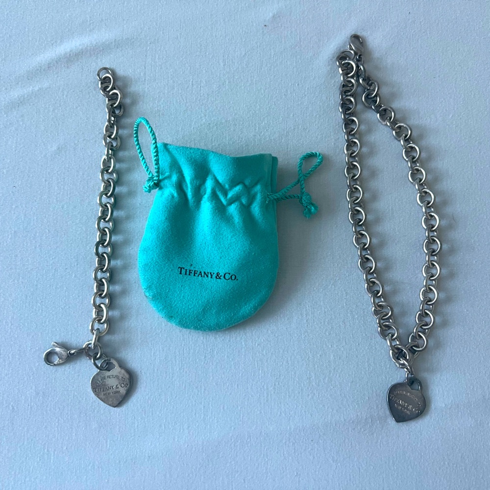 Tiffany chain necklace and bracelet
